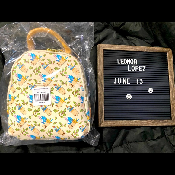 Loungefly Handbags - Stitch boba Loungefly mini backpack